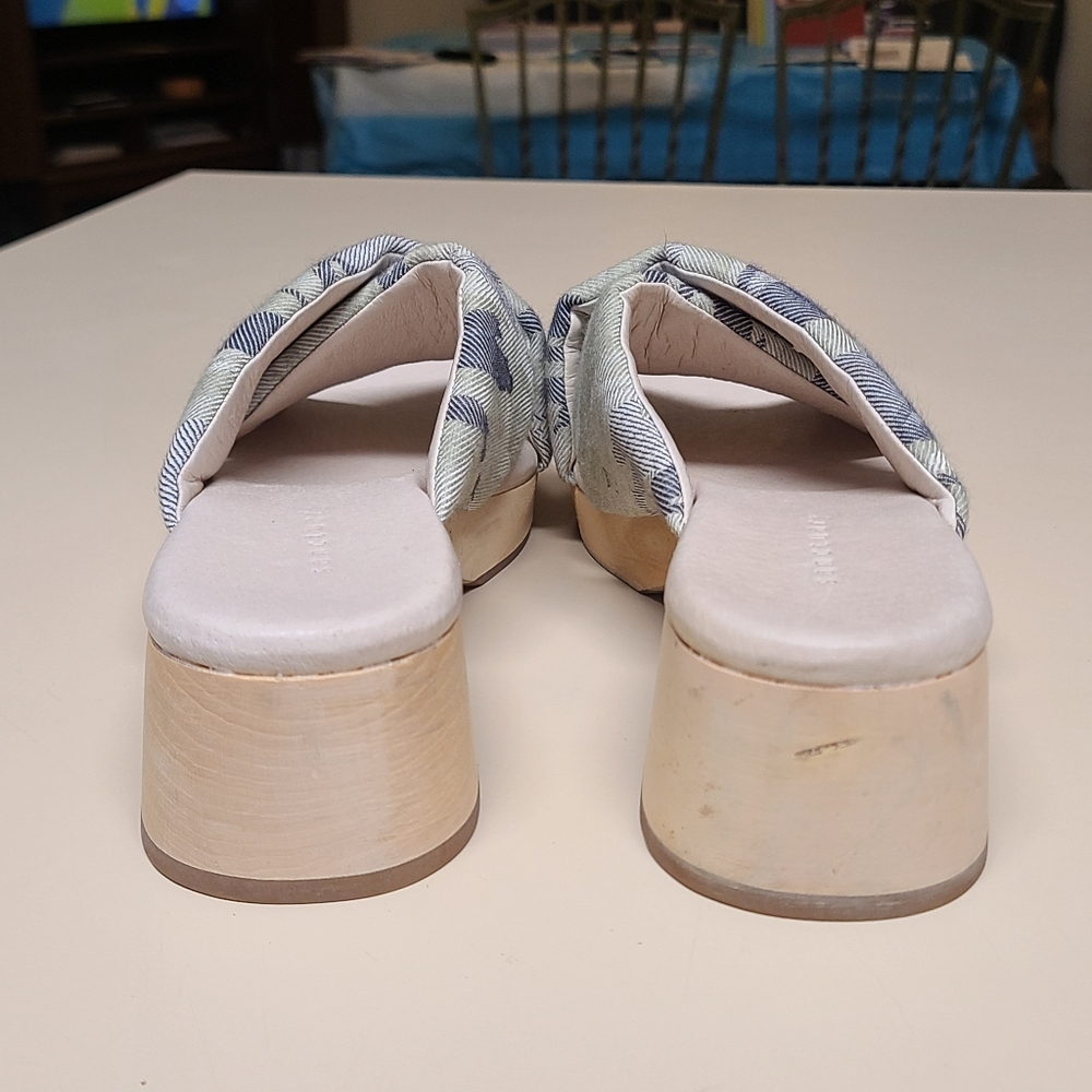 Sanctuary Lively Camo cross strap chunky block heel mule sandals size 6 1/2 - Picture 6 of 11